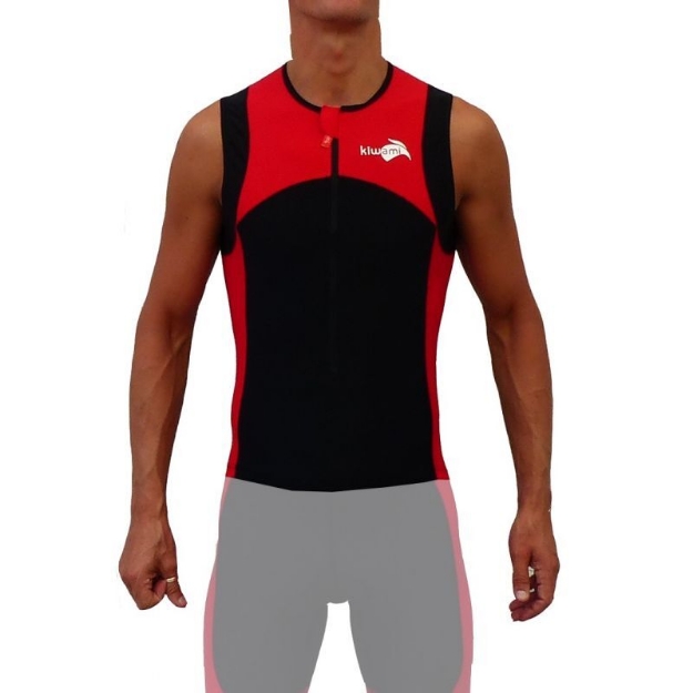 Bild von KiWAMi Prima Triathlon Top - schwarz/rot/weiß