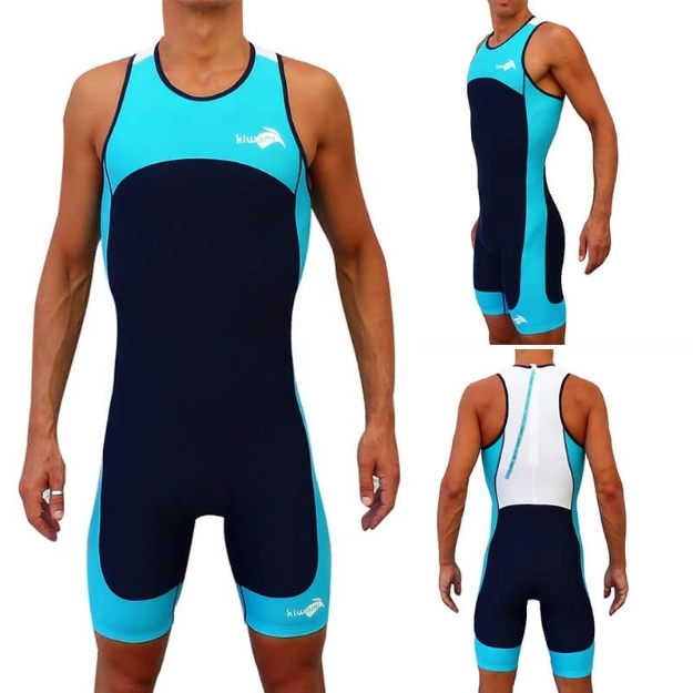 Bild von KiWAMi Prima Race Trisuit -  blau/türkis/weiß