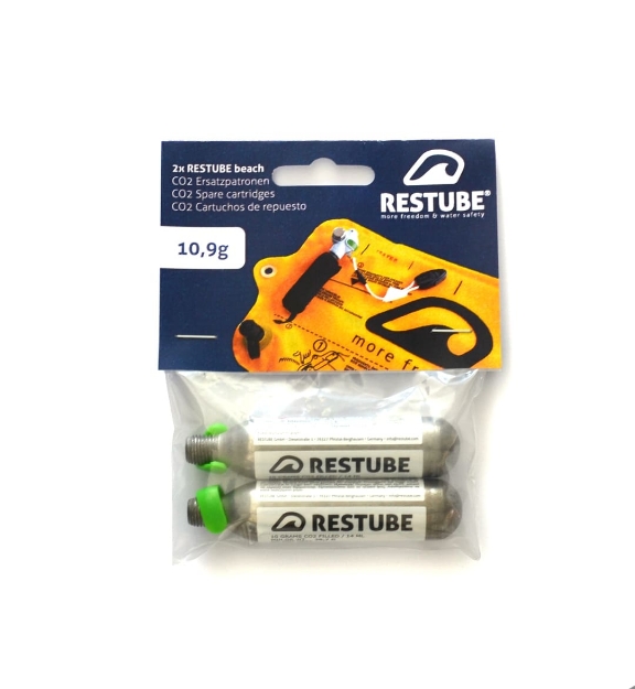 Bild von RESTUBE CO2-Ersatzpatronen 10,9 g, nur für Restube beach - 2 Stück