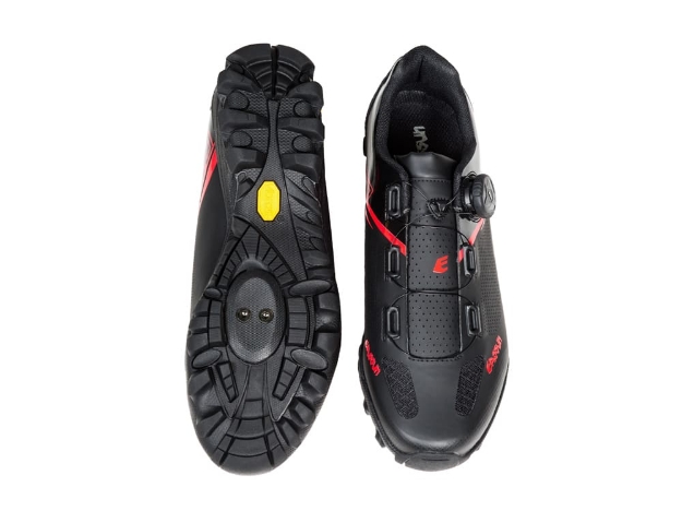 Bild von EASSUN Mod. 320/Vibram MTB-Radschuhe, Vibram-Sohle, schwarz-rot