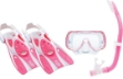 Bild von Mini-Kleio Hyperdry Kinder-Reiseset - Maske, Schnorchel, Flossen in pink